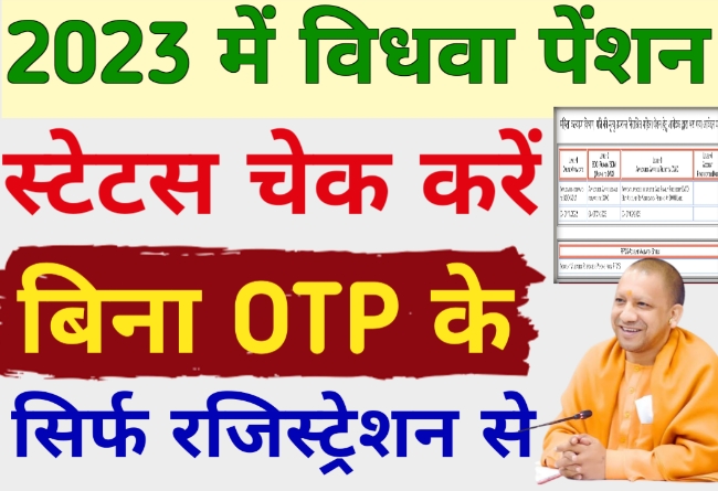 Vidhwa Pension Status Without OTP 2023 | Vidhwa Pension Status Check By Registration Number