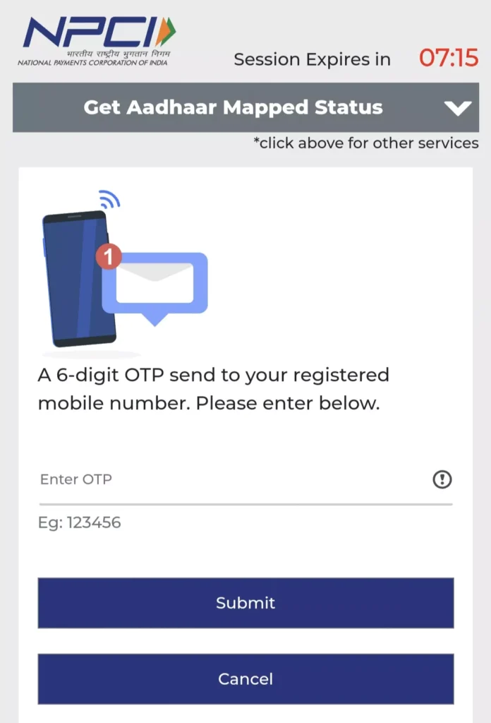 बिना ओटीपी :- How to Check Aadhaar Linking Status in NPCI 2023 | DBT Link Status Check