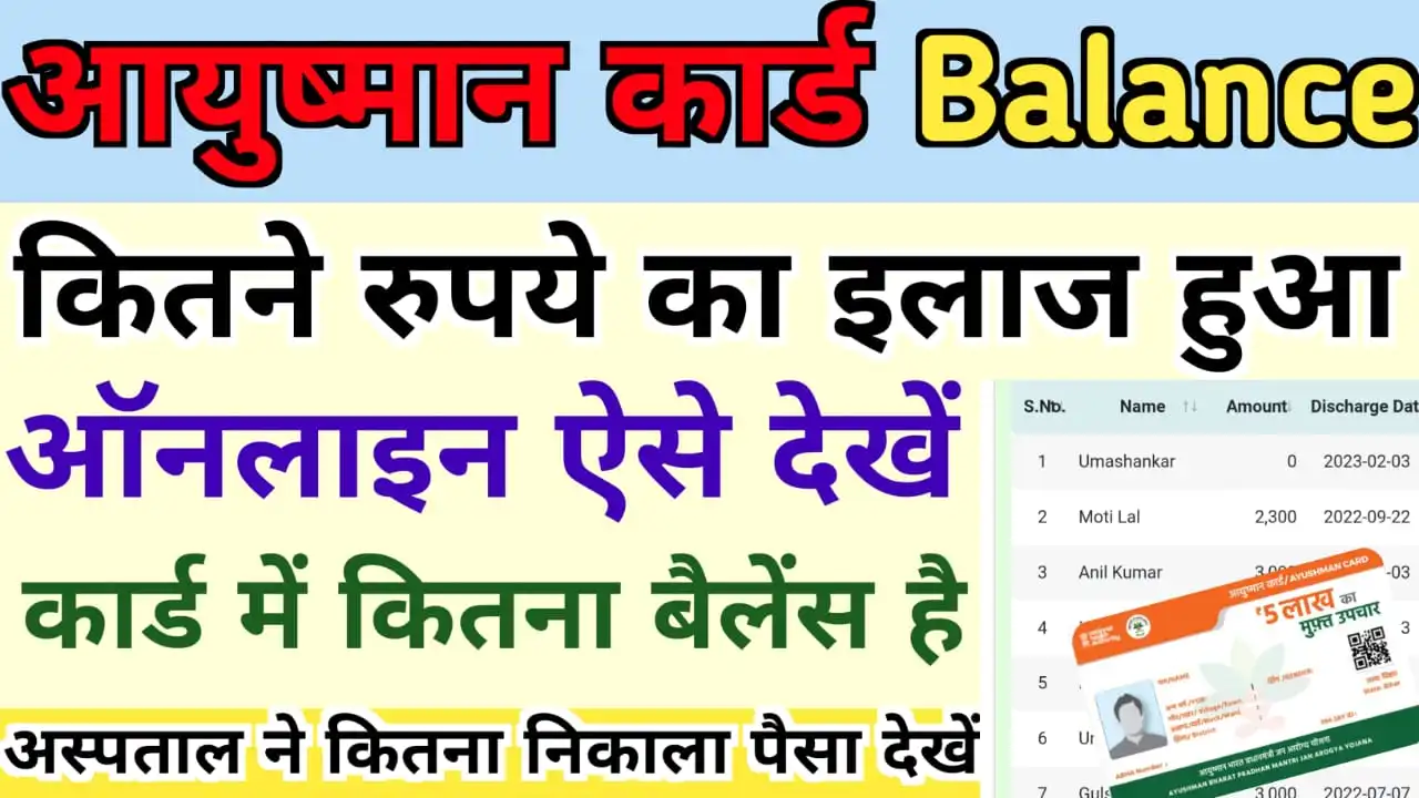 Ayushman Card Ka Balance Kaise Dekhe | आपके आयुष्मान कार्ड से कितने रुपये का इलाज हुआ ऐसे चेक करें 2023