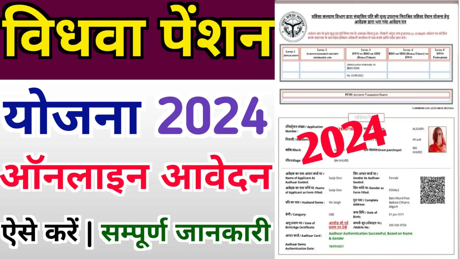 यूपी की महिलाओं को सरकार दे रही 12000/- रुपये, ऐसे योजना का लाभ उठाये : UP Widow Pension Scheme