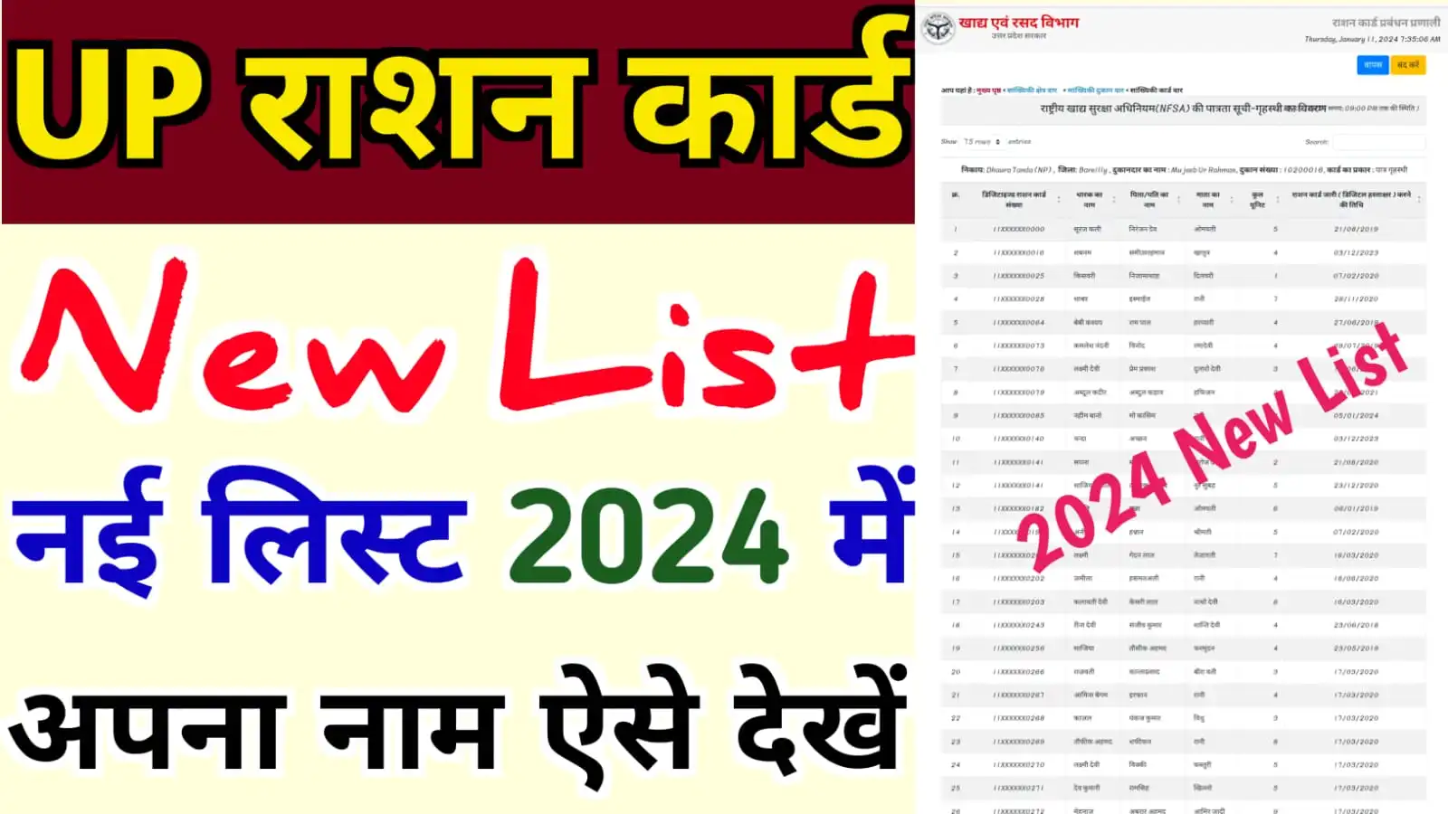 UP Ration Card New List 2024 : यूपी राशन कार्ड नई लिस्ट में अपना नाम ऐसे चेक करें