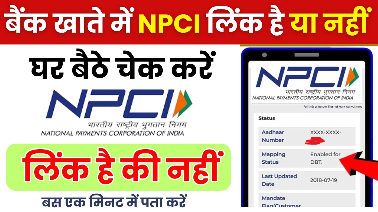 How to Check NPCI Mapping Status Online : खाते से एनपीसीआई लिंक है या नहीं ऐसे ऑनलाइन पता करें 2024