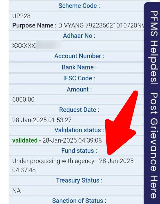 Divyang Pension Payment Upload on PFMS